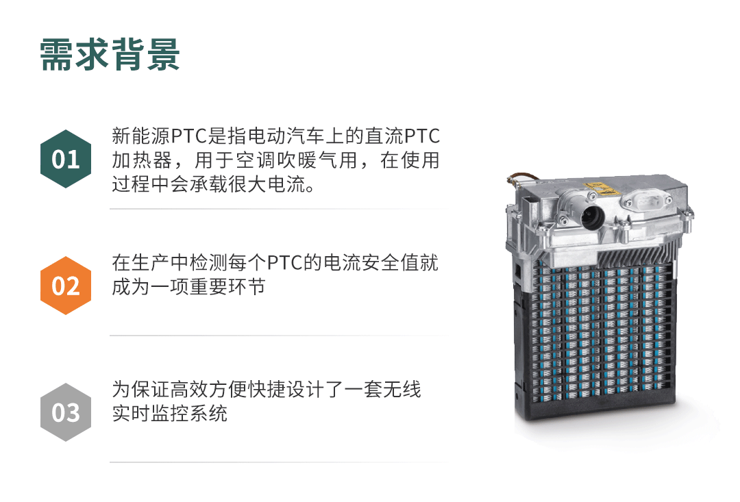 新能源汽PTC生產線電流檢測方案