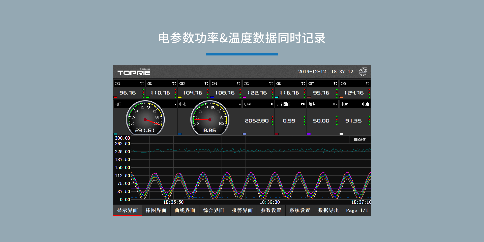 多路溫度功率記錄儀